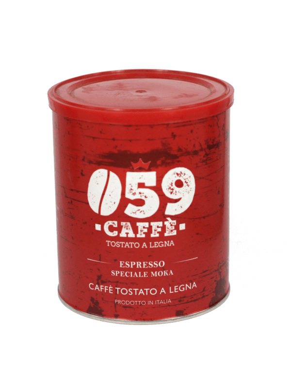 Barattolo caffè tostato a legna macinato Espresso Moka