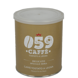 Barattolo caffè tostato a legna macinato delicato Moka