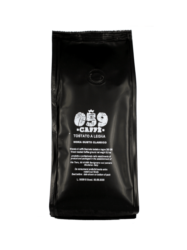 Sacchetto caffè  tostato a legna macinato Classic Moka 250 gr