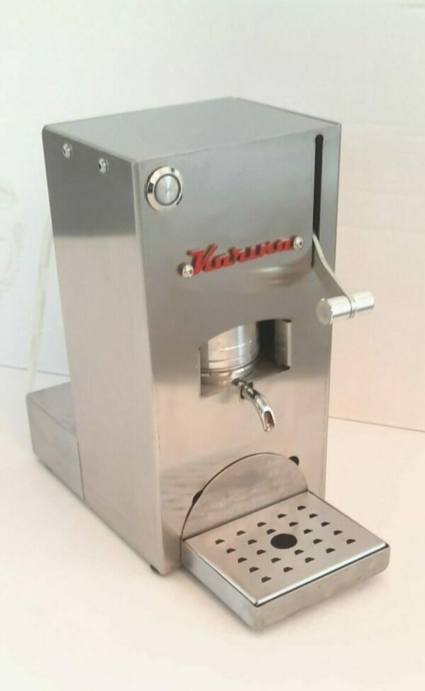 Karina- Macchina caffè a Cialde, solo 300w  tutta in  INOX   + 100 Cialde Omaggio